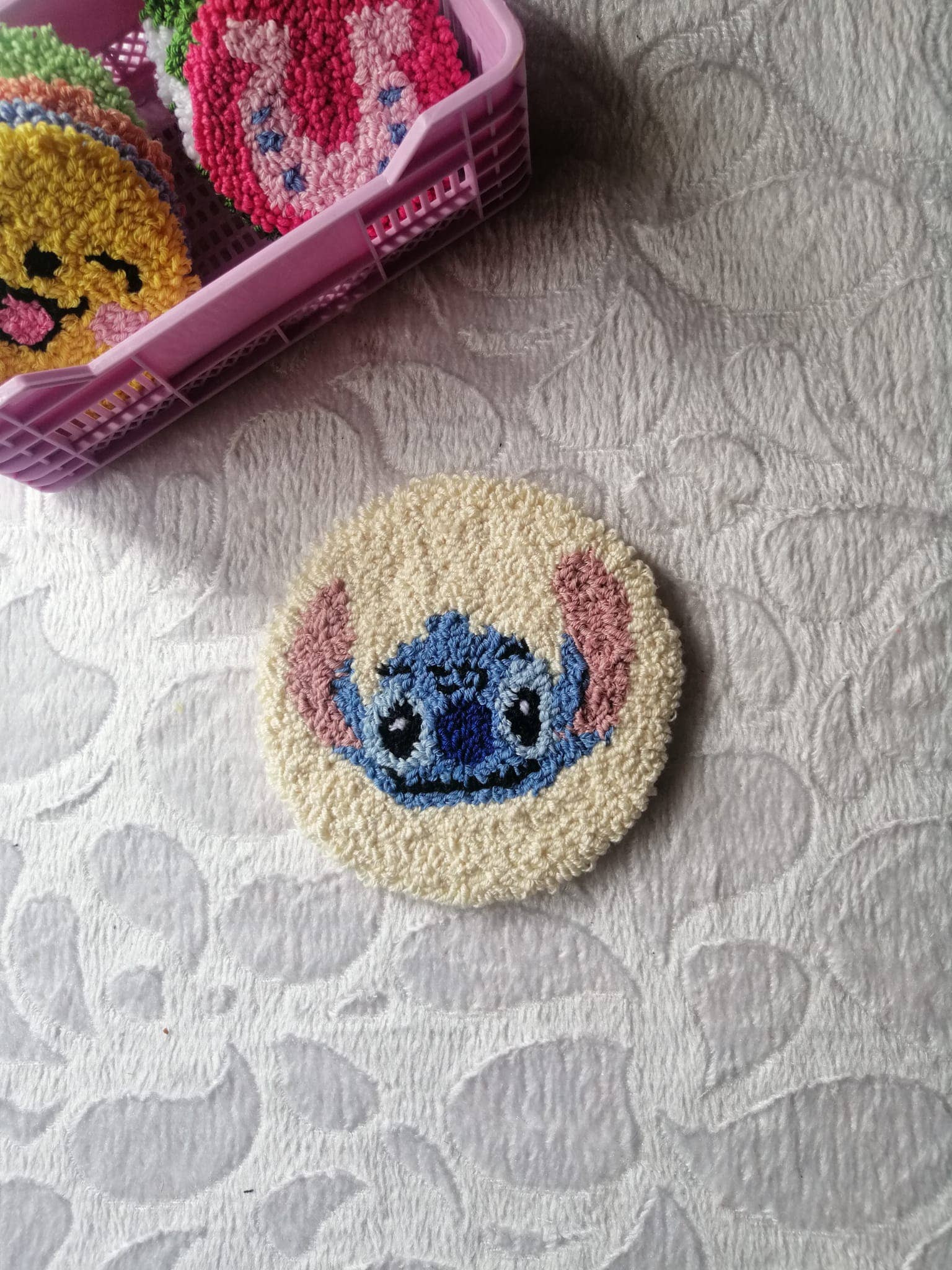 despinacrafting – wholesale Coasters – Punch Tufted Cup Coaster, Mug Rug3