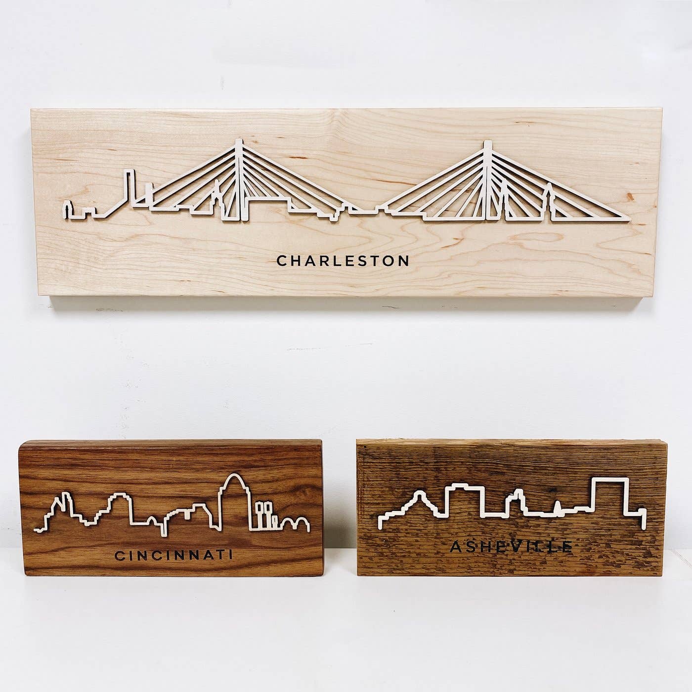 Grainwell - Wholesale Plaque - Hard Wood City Skyline Plaque0