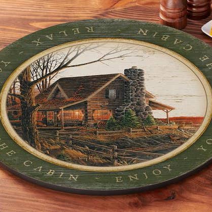 COMFORT CABIN 18" LAZY SUSAN - REDLIN for wholesale by Art Brand Studios