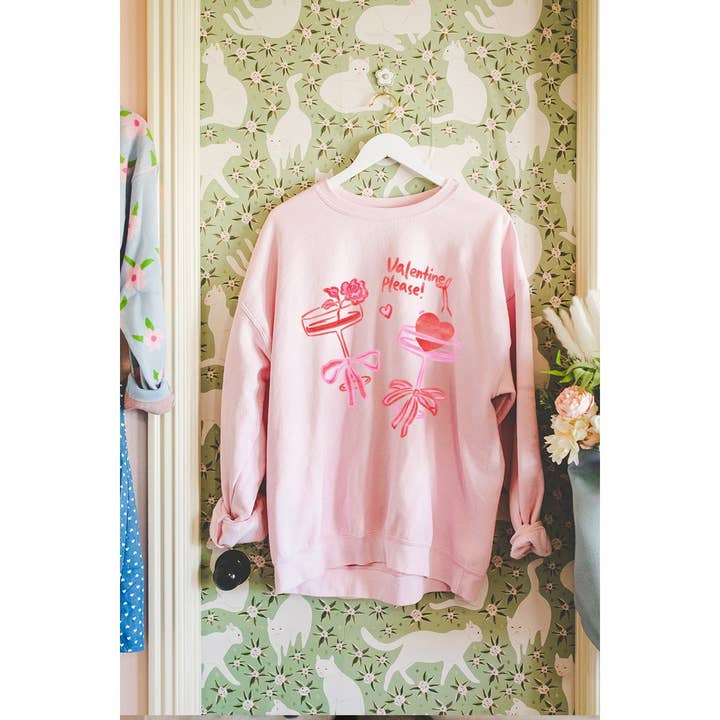 VALENTINE PLEASE GRAPHIC SWEATSHIRTS for wholesale by Illustrated Society