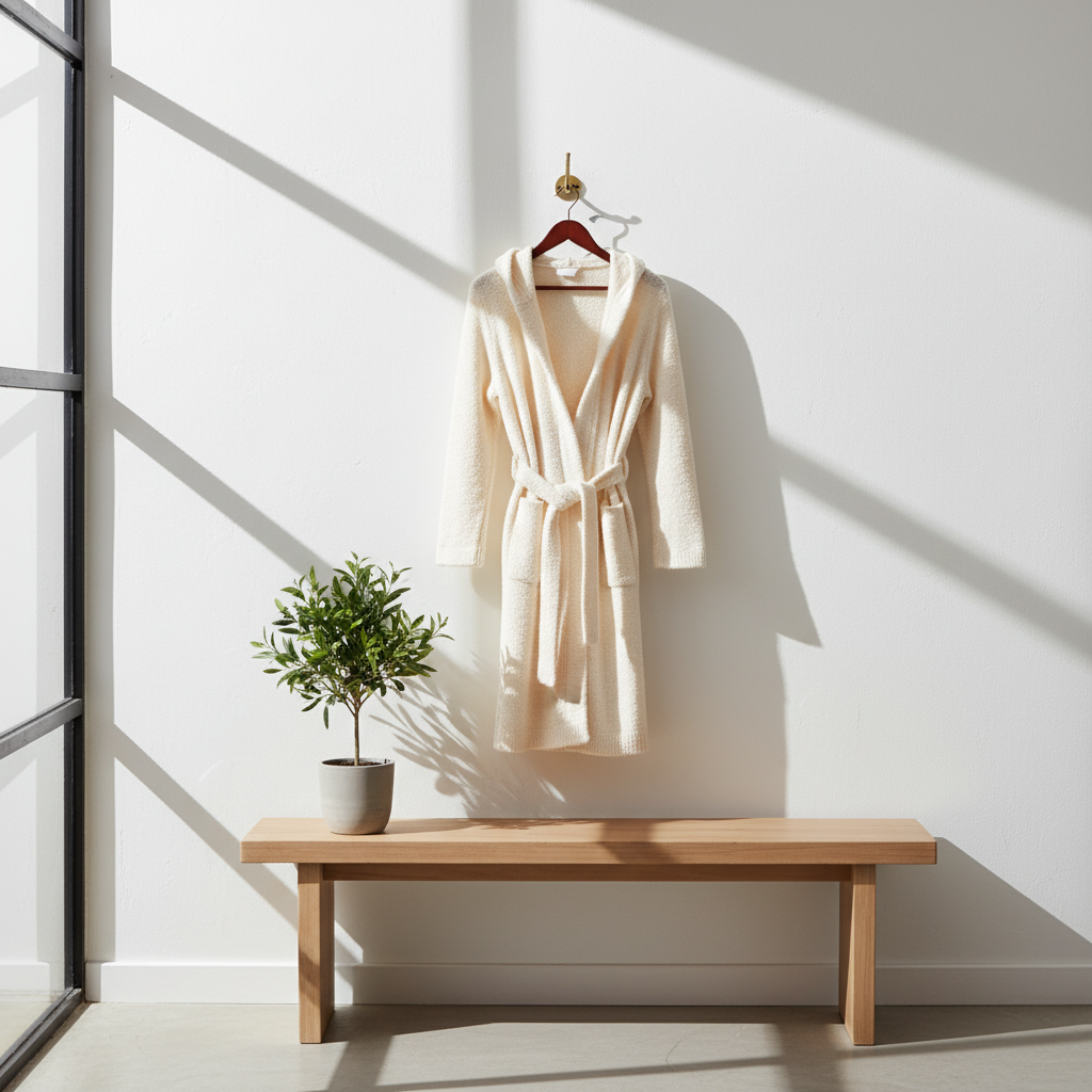 Dolce™ Cream Hoodie Robe for wholesale on Faire4