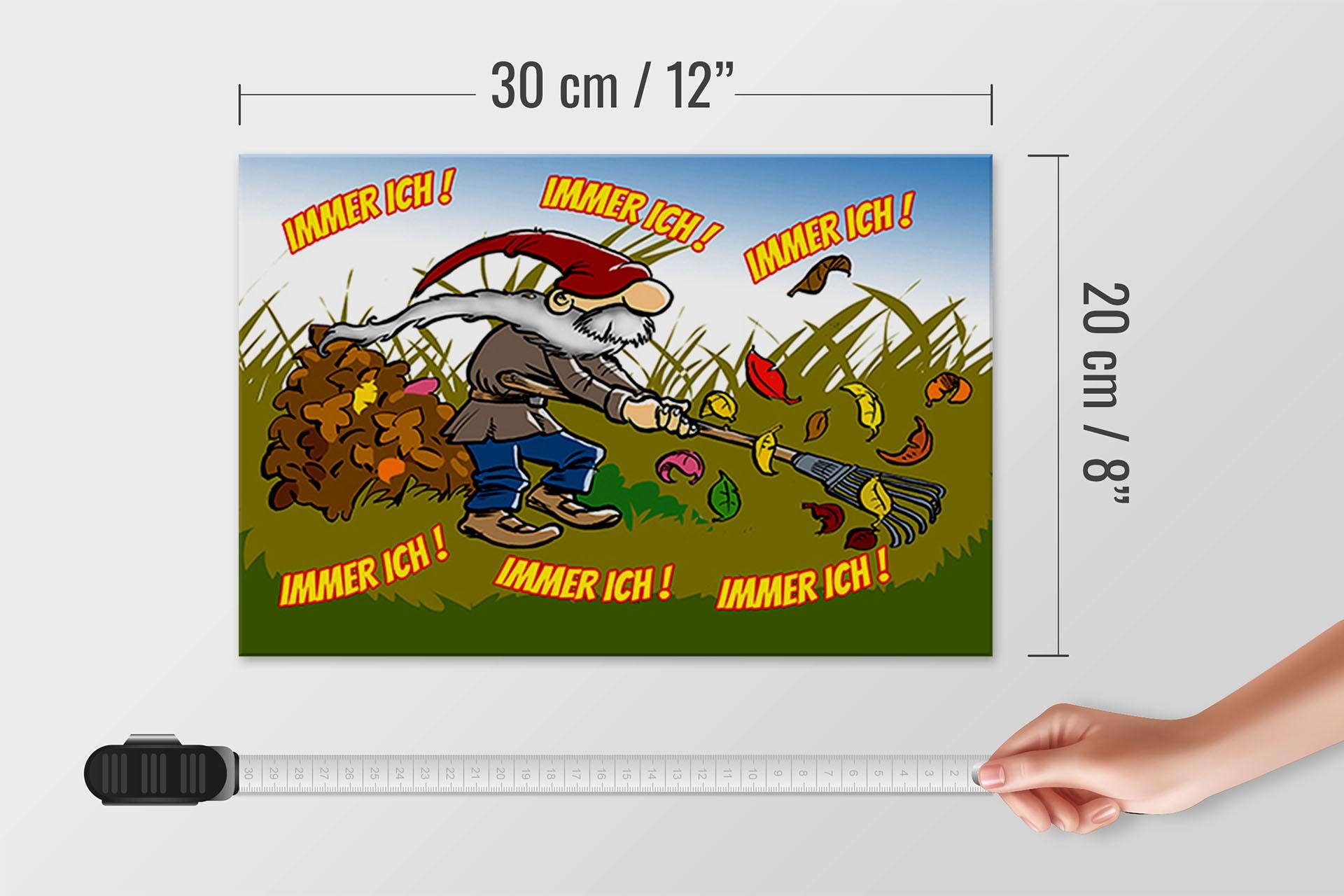 Femer - Wholesale Sign - Wooden sign saying 30x20cm always me gnome in the garden wooden decorative sign wooden sign4