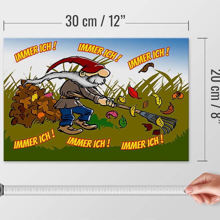 Femer - Wholesale Sign - Wooden sign saying 30x20cm always me gnome in the garden wooden decorative sign wooden sign4