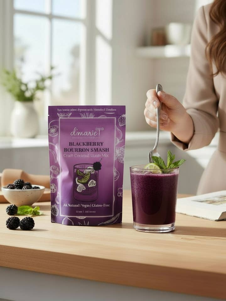 Blackberry Bourbon Smash for wholesale by d'marie inc.