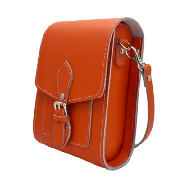 Handmade Leather Festival Phone Bag - Orange for wholesale by Zatchels