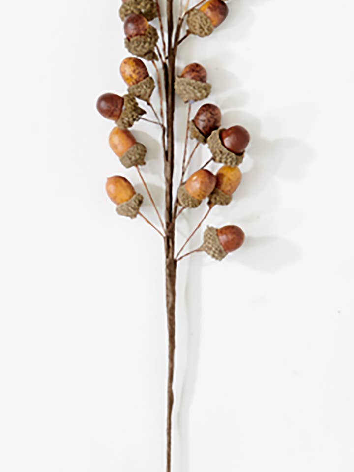 20" Artificial Acorns Spray for Fall Harvest or Christmas for wholesale by WORTH IMPORTS