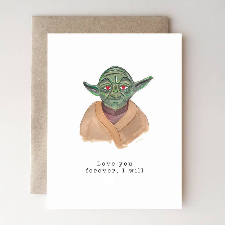 A v E H d e s i g n s - Wholesale Valentine's Day Card - Loved Up Yoda Valentine's Day Card