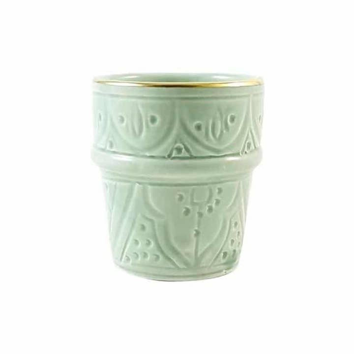 High crafty - Wholesale Coffee/Tea Cup - Hand-Decorated Moroccan Ceramic Espresso Cups with Pure Gold0