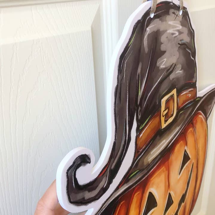 Home Malone - Wholesale Door Hanger - Jack-O'-Lantern Pumpkin Halloween Door Hanger - Fall Decor2