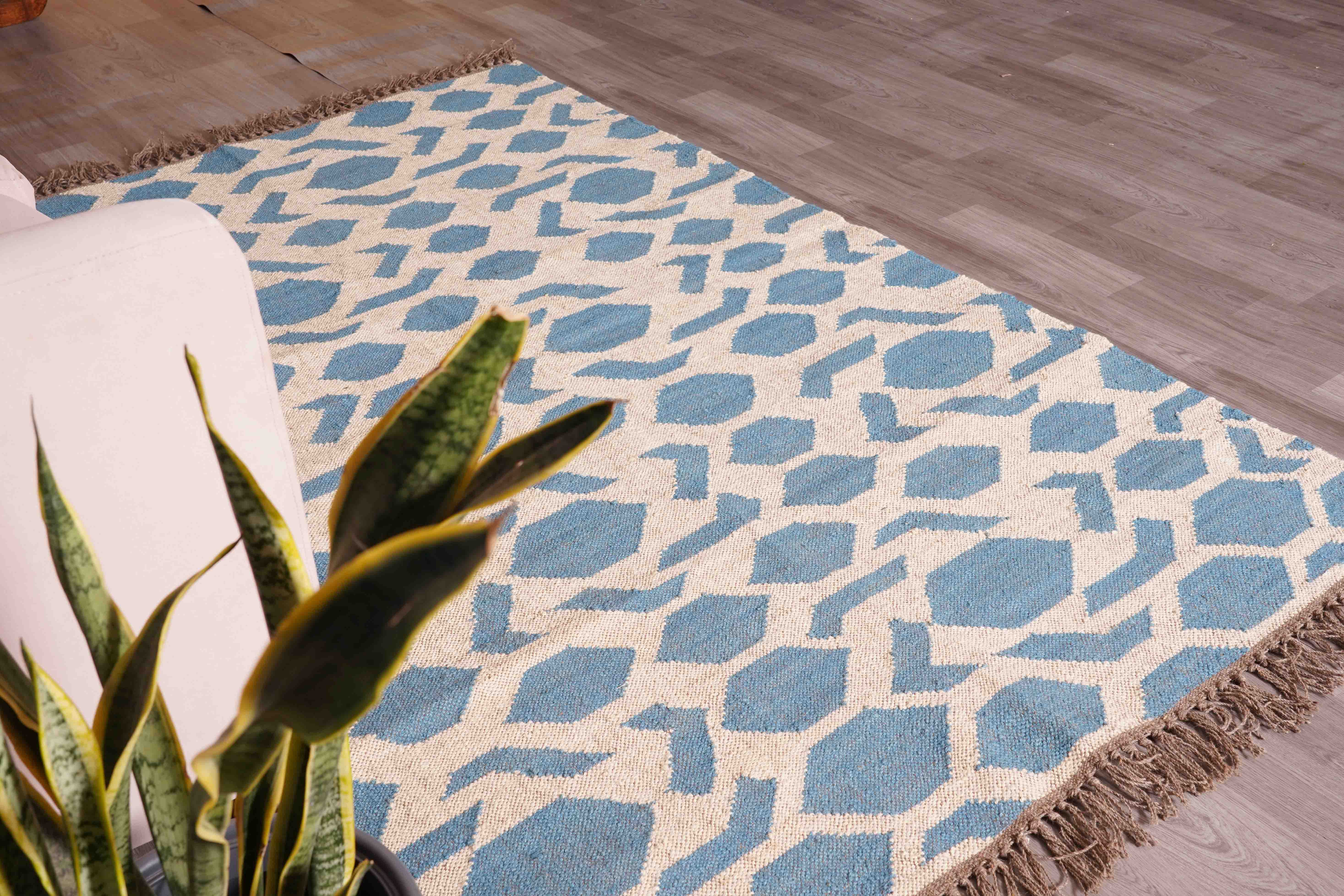 Chouhan Rugs - Wholesale Area Rug - Handwoven Wool Jute Kilim Rug Multicolor Jute Dhurrrie Rug3