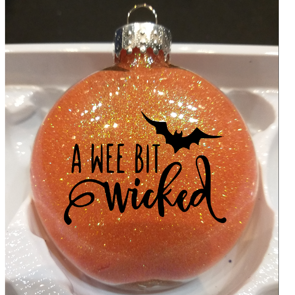 Witchcrafted in MI - Wholesale Ornament - Wee Bit Wicked Glitter Christmas Ornament Shatterproof Horror Halloween Metaphysical8