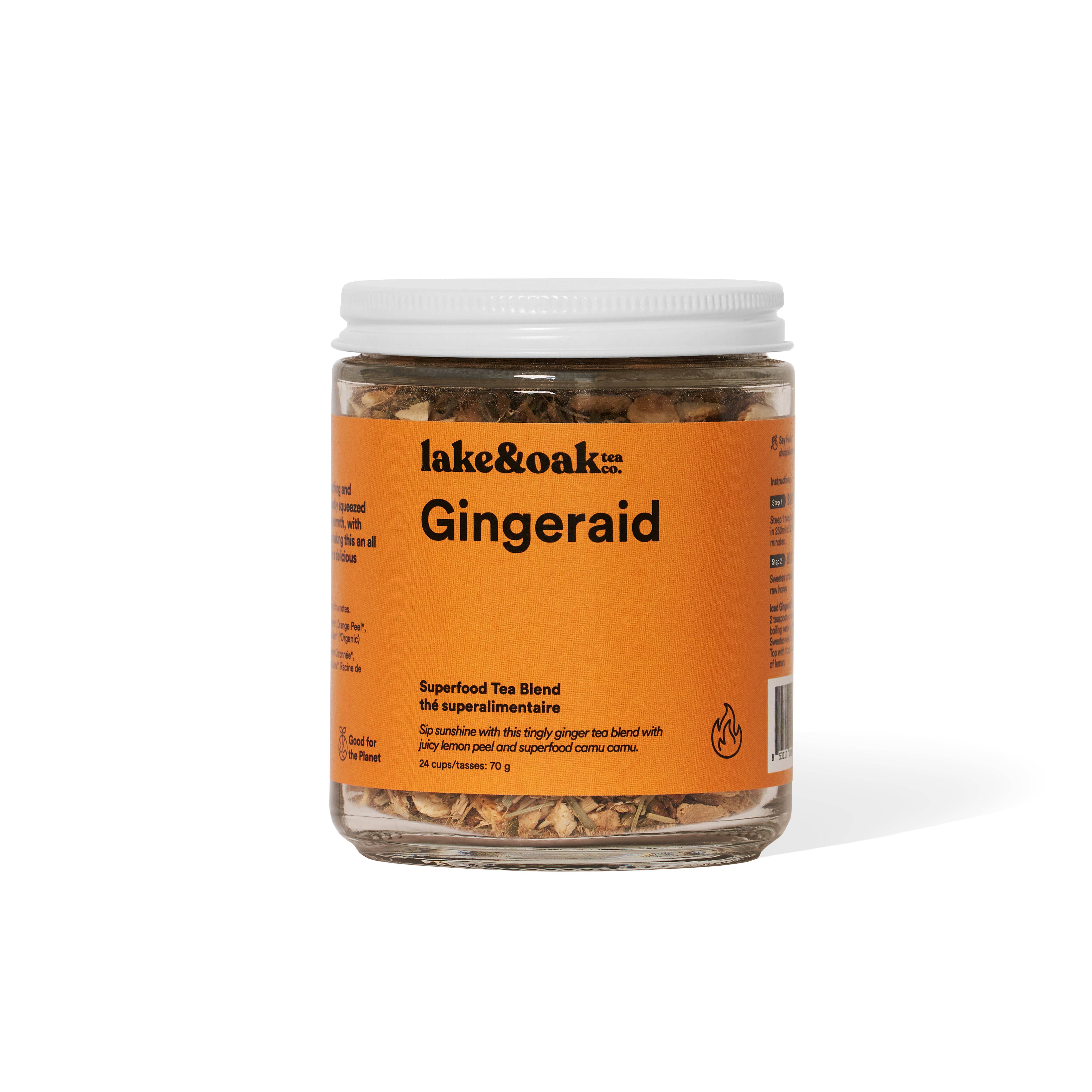 Lake & Oak Tea Co. - Wholesale Health/Detox Tea - Gingeraid -  Superfood Tea Blend1