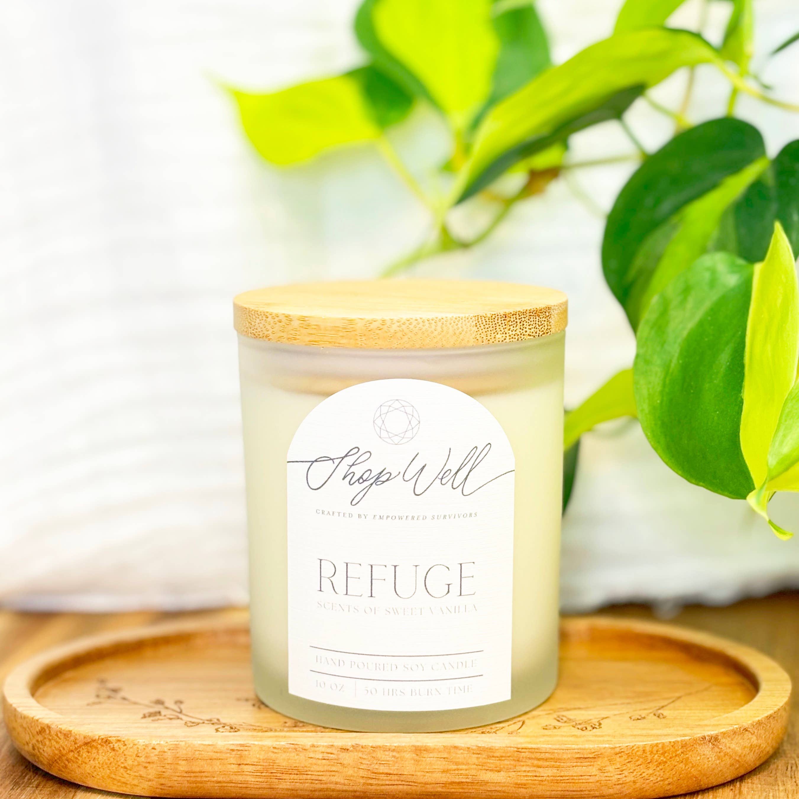 ShopWell - Wholesale Pot/gevulde kaars - Refuge Kaars - Warme Vanillesuiker0