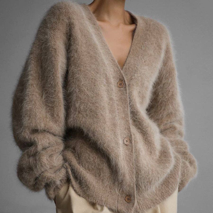 Marayn - Wholesale Cardigan - Women's - European Mink Knit Cardigan AutumnWinter Style (Copy)0
