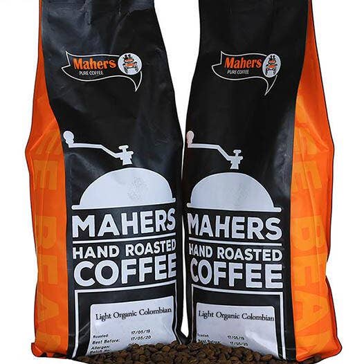 Mahers Pure Coffee - Wholesale Coffee Beans - Light Organic Colombian1