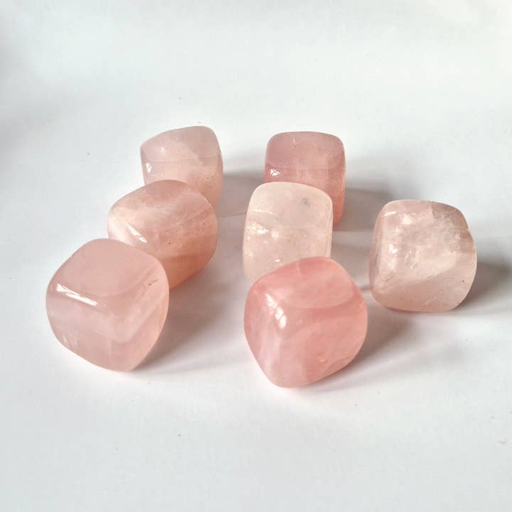 Mini Rose Quartz Cube — 2-3cm for wholesale by Moonlight Gemstones
