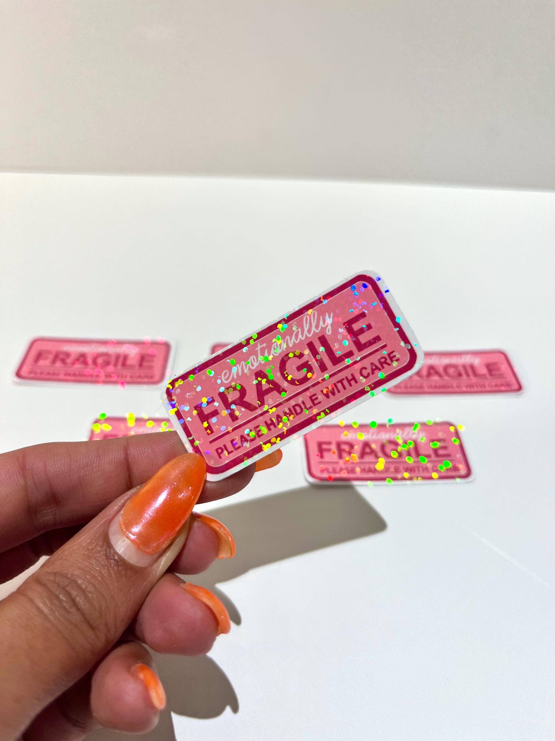 by Rosybum - Wholesale Sticker - Emotionally Fragile Holographic Vinyl Art Sticker3