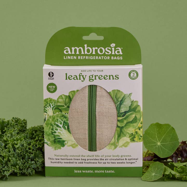 Ambrosia Bag - Wholesale Food Storage Wrap/Bag - Reusable Linen Bag for Leafy Greens | Spring Kitchen1