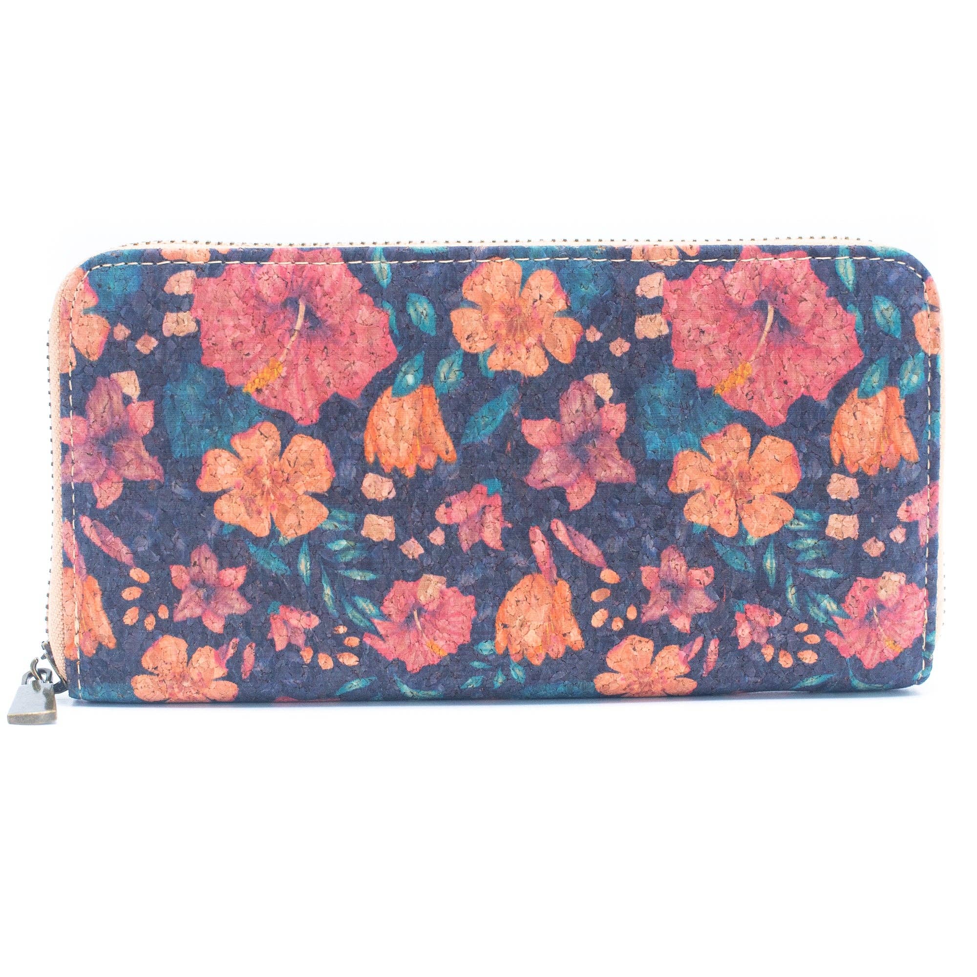 Meninas Bonitas Cork - Vente Portefeuille – femme - Portefeuille femme en liège naturel à motifs variés avec fermeture éclair - Vega4