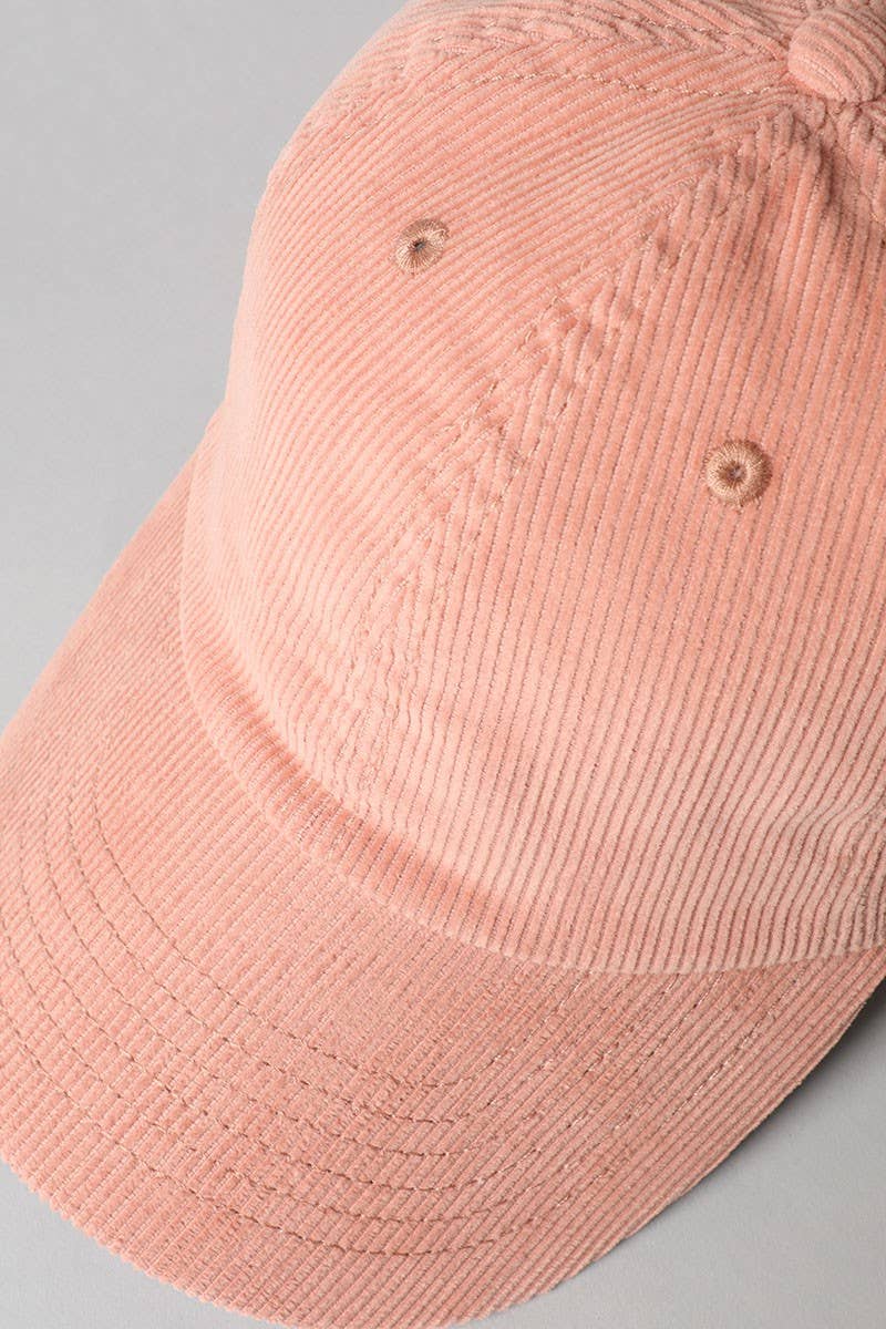 Fashion City - Wholesale Baseball Cap - Women's - Corduroy Adjustable Cotton Baseball Cap Dad Hat18