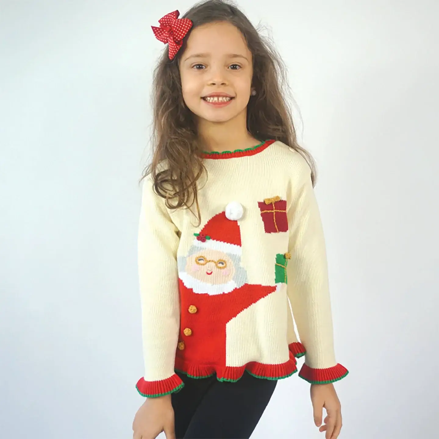 Petit Ami & Zubels - Wholesale Knit Sweater - Kids - Mrs. Claus Knit Sweater2