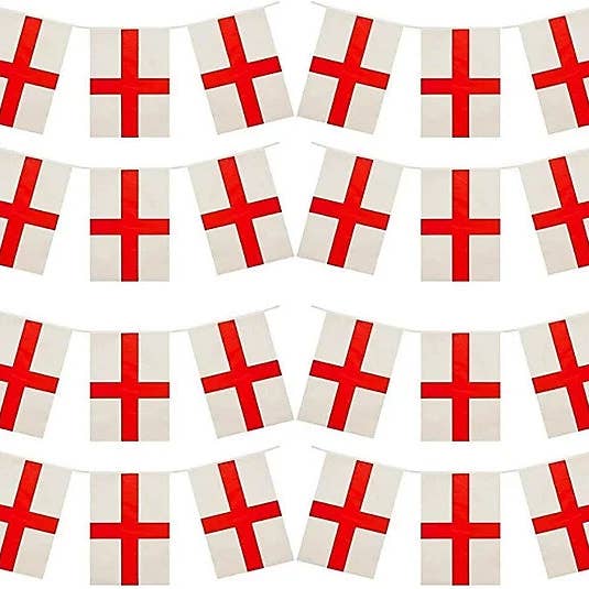 England Bunting 26ft with 20 Flags per pack for wholesale by My Wholesale Warehouse