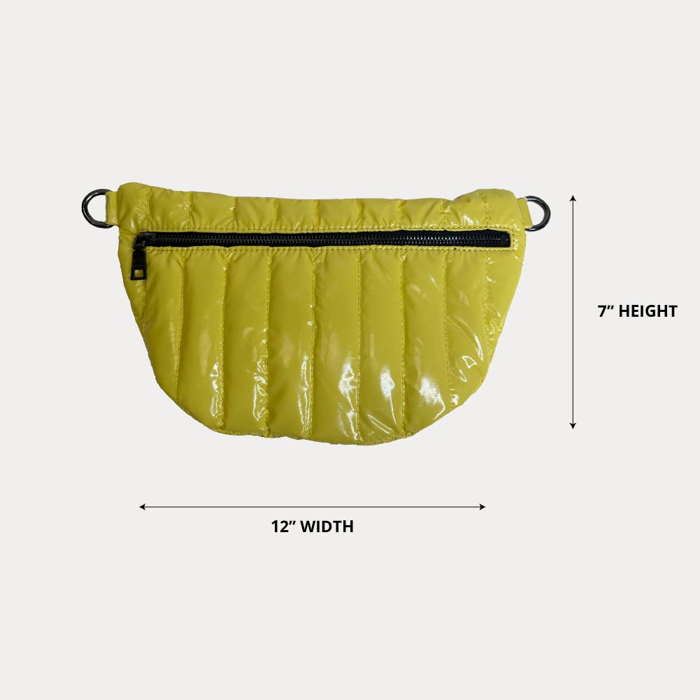 AHDORNED - Wholesale Belt Bag - Women's - Reese Quilted Sling/Waist Bag w/Black Resin Chain & 2" Solid31