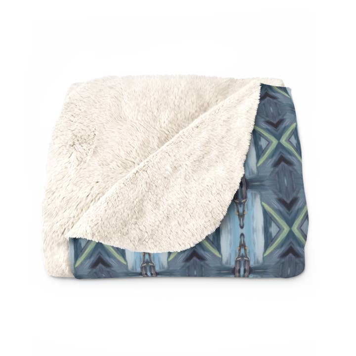 PALMER K Designs - Wholesale Throw Blanket - Sherpa Throw / Blanket: Geometric (CAP/P3)