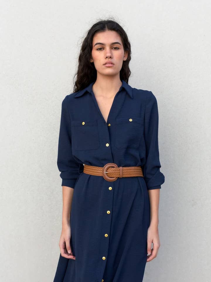 navy blue Shirt Dress Belt for wholesale on Faire