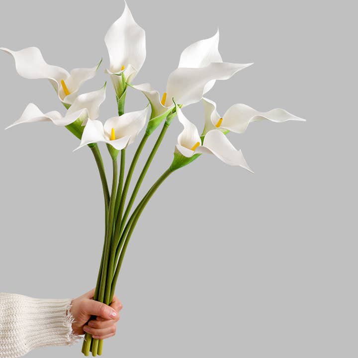 ACNITE(We cover U.S. import duties) - Wholesale Artificial Flowers - Artificial Calla lily,2 petals real touch home decor flowers4