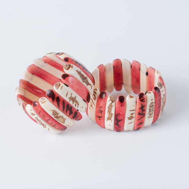 Bracciale Isa Chunky Tagua per la vendita all'ingrosso da parte di TaguArtsy