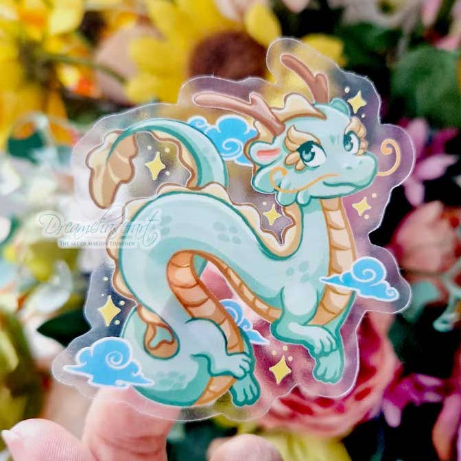 Dreamchaserart - Wholesale Sticker - clear vinyl ( transparent) Dragon sticker0
