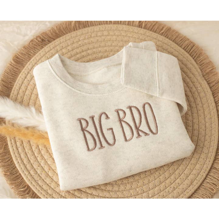 Nunu's Studio – Sweatshirt - Crianças por atacado – Camisola de Lã com Bordado Big Brother para Criança BZB2