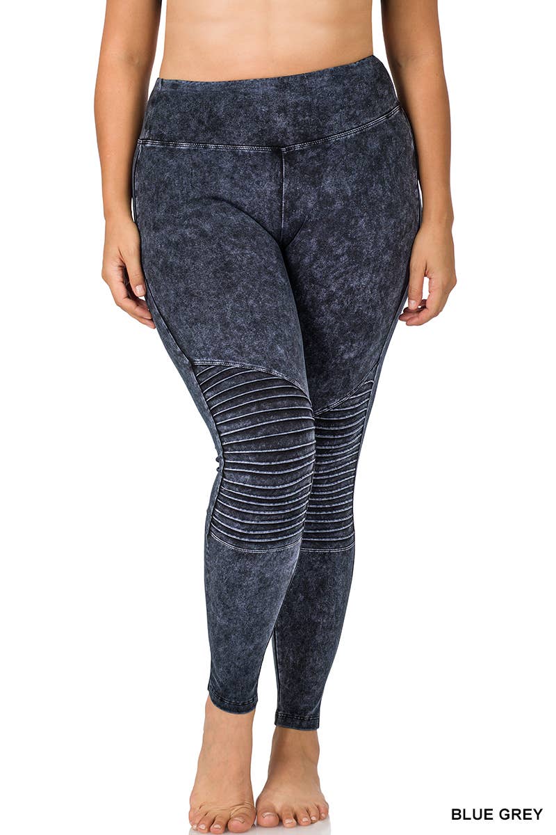 42POPS - Wholesale Sport-/loungelegging - Dames - , SI-21772 GROTE MATEN MINERAALGEWASSEN MOTO MET BREDE TAILLEBAND OVER DE VOLLEDIGE LENGTE3