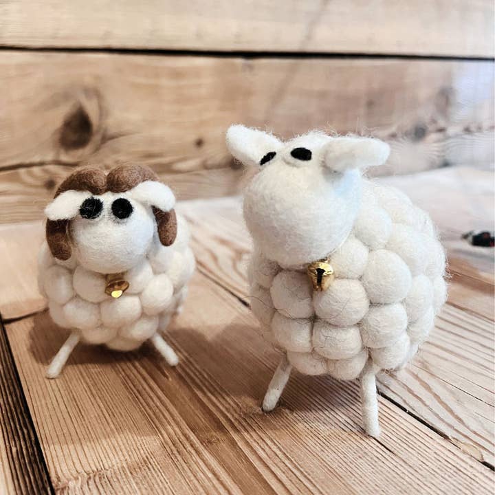 New Heidi - Venta al por mayor Figura decorativa - Lote de 6 - Decoración figura Oveja bola - New Heidi
