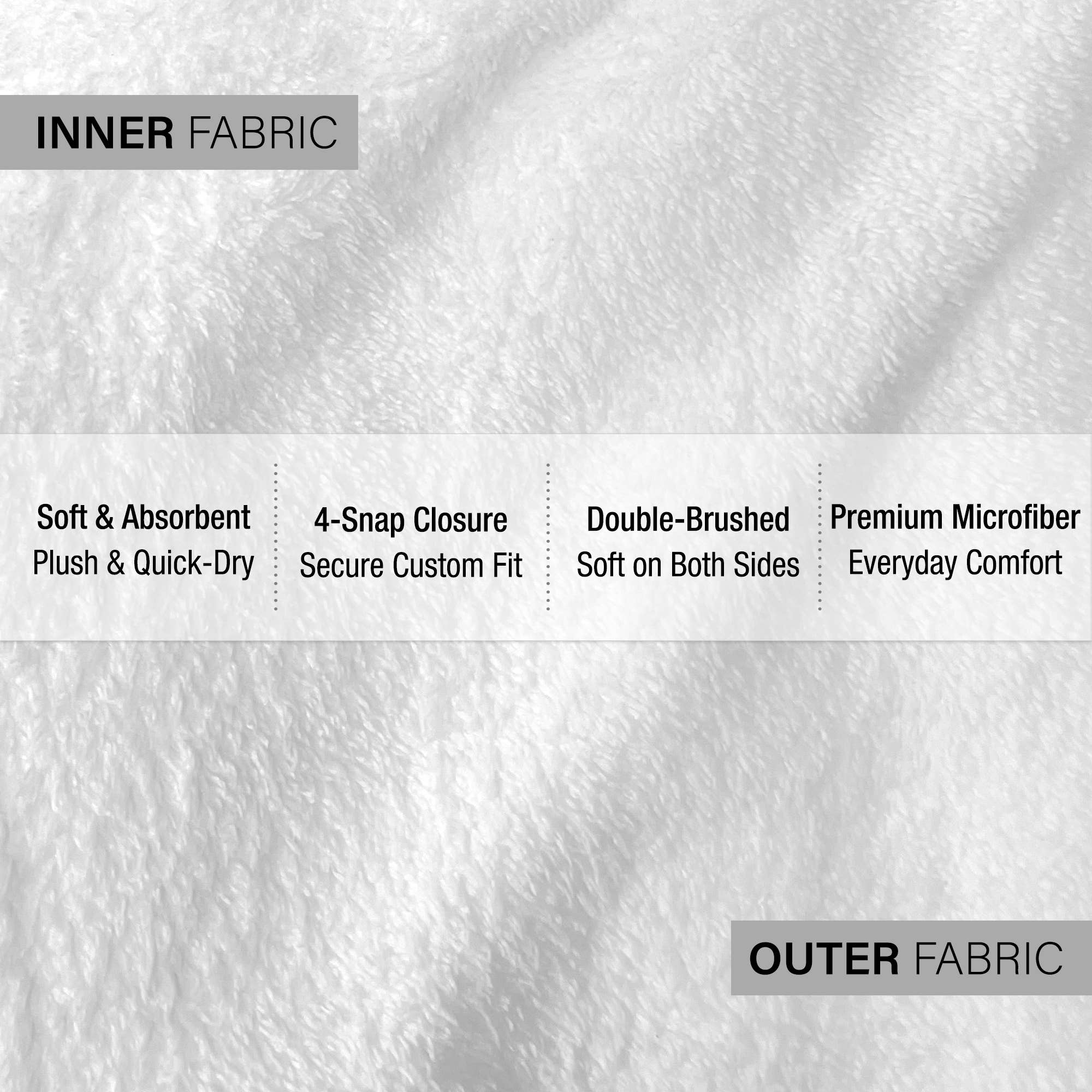 Appearus Products Corp. - Wholesale Badhanddoek - Pluche Microvezel Spa Wikkel – Lichtgewicht met Drukknopsluiting1