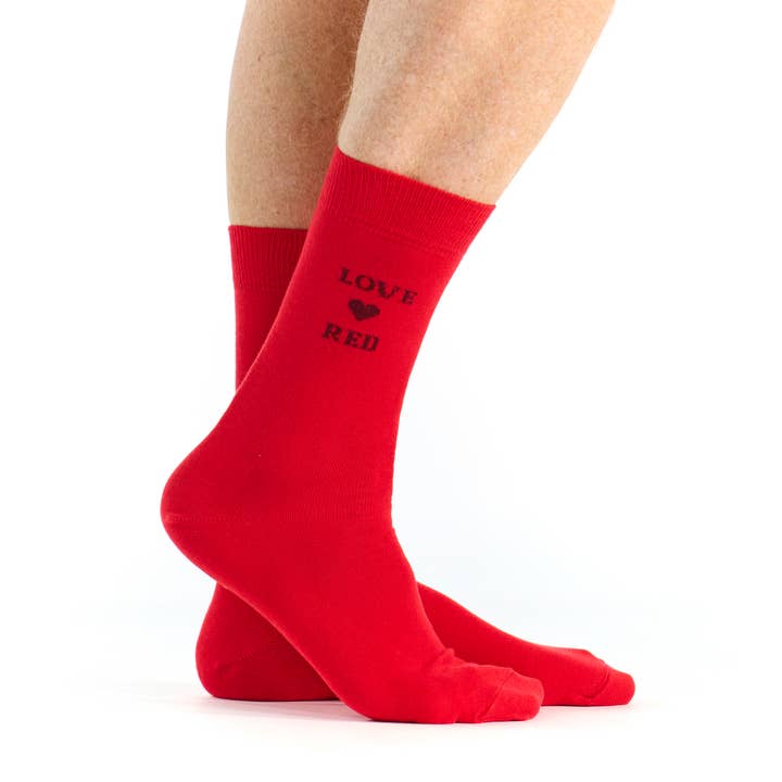 Love Red Socken für Erwachsene für den Großhandel von Pom de pin