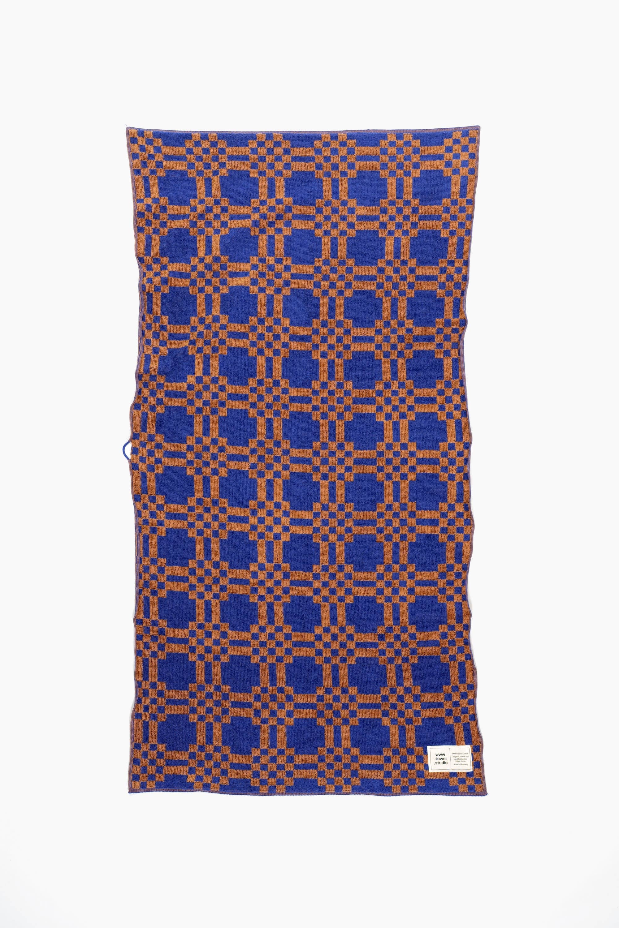 towel.studio - Venta al por mayor Juegos de toallas - Set de 4 toallas de baño tejidas con patrón geométrico | 4 colores, 1 unidad cada uno3