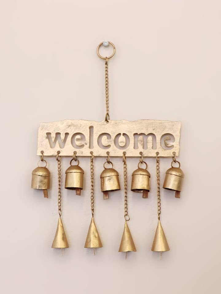 Carillon mural Fairtrade Welcome Cloche pour la vente par Buddha Groove