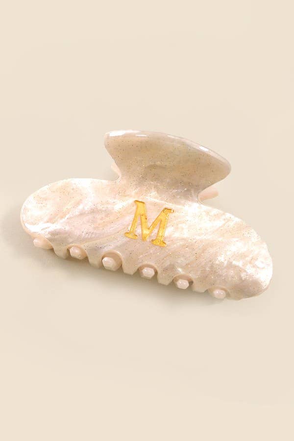 JOSSLYN by wall to wall - Wholesale Hair Clip - Women's - PERSONALIZED INITIAL MONOGRAM HAIR CLAW CLIPS | 40H8158