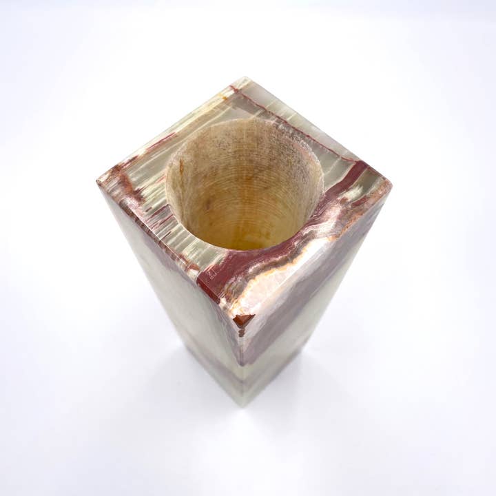 Page Imports - Wholesale Vase - 8" Square Vase in Marble and Onyx1