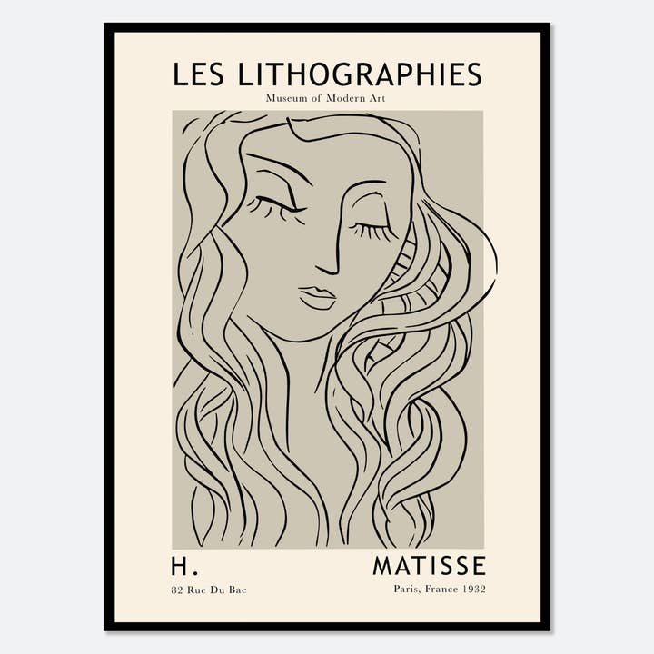 Henri Matisse Woman Line Art Vintage Poster Art Print M99 for wholesale by Sugar & Canvas