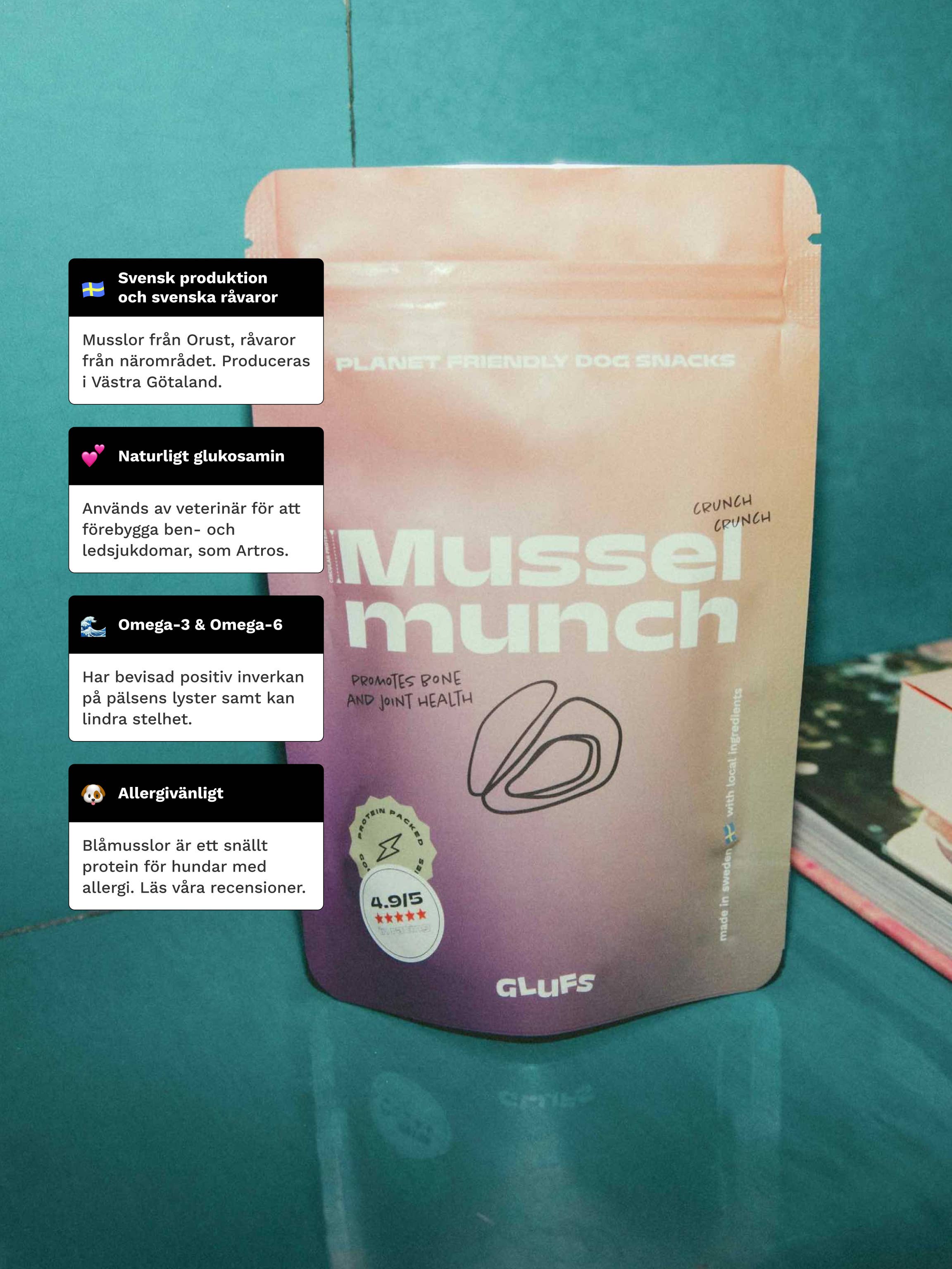 Glufs - Wholesale Pet Treats - Dog - Musselmunch3