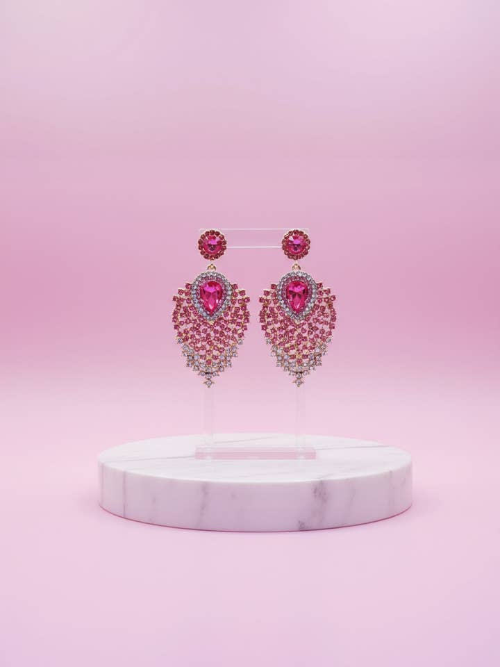 Glamour Crystal Drop & Dangle Earrings for wholesale by Arya Jewellery Wholesale