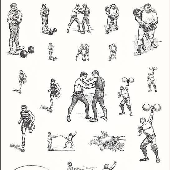 Art Print OL-193 Images of Sports for wholesale by Found Image Press