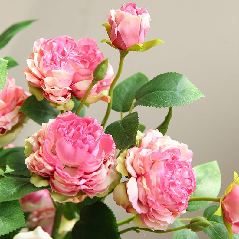 ACNITE(We cover U.S. import duties) - Wholesale Artificial Flowers - 3 rose flowers gift for her home floral Retro rose flwoers6