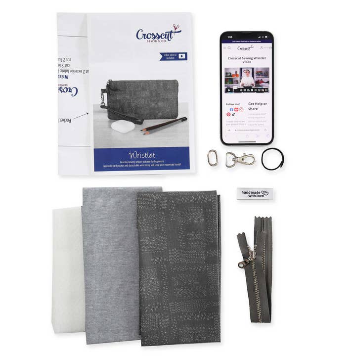 Crosscut Sewing Co. - Wholesale Craft Sewing Kit - Wristlet Sewing Kit - Adult Sewing Kit for Beginners39