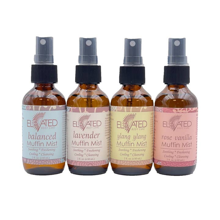 Taylor's Naturals - Wholesale Feminine/Menstrual Support Drops - ELEVATED * Muffin Mist Natural Feminine Spray - Glass Bottle