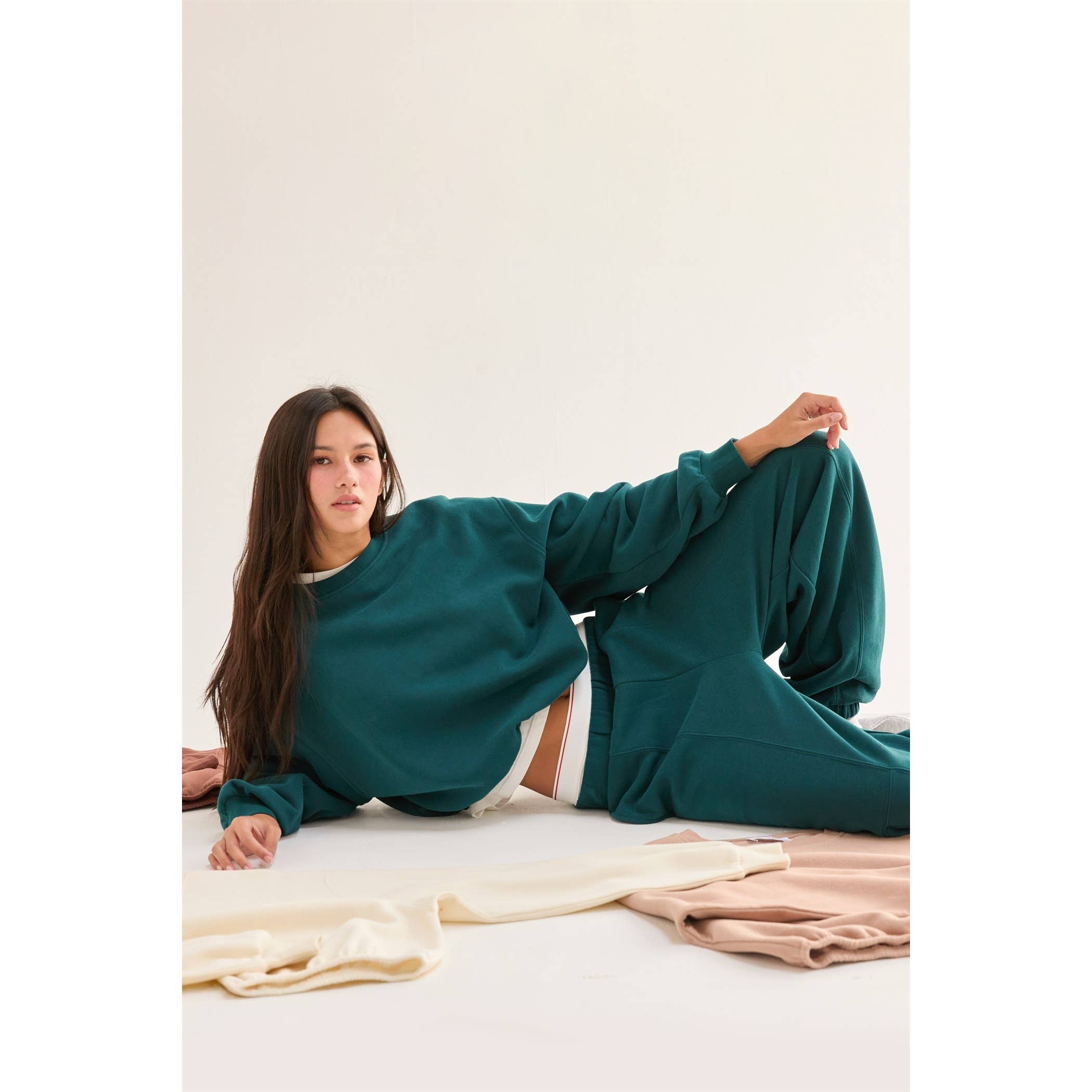 Double Zero - Vente Sweat-shirt – femme - Sweat-shirt court à ourlet élastique coupe décontractée17