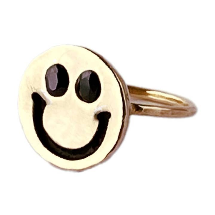 Smiley Face Ring for wholesale by Therese Kuempel Jewelry